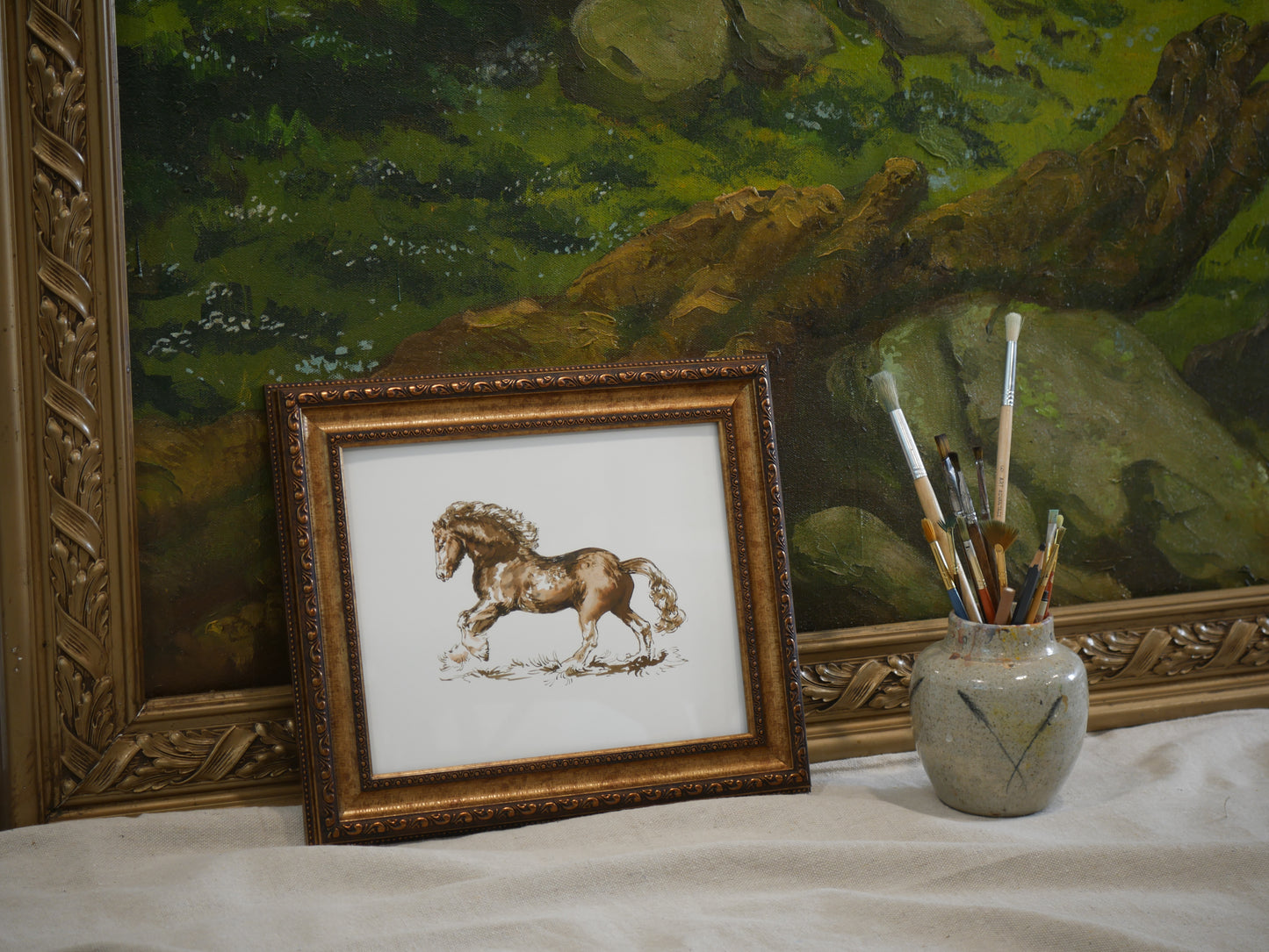 Ink Study of Galloping Horse