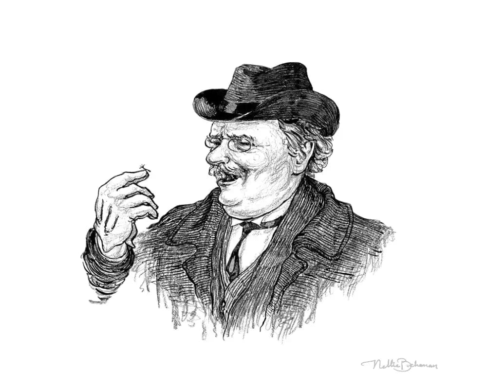 man in hat holding dandelion seed