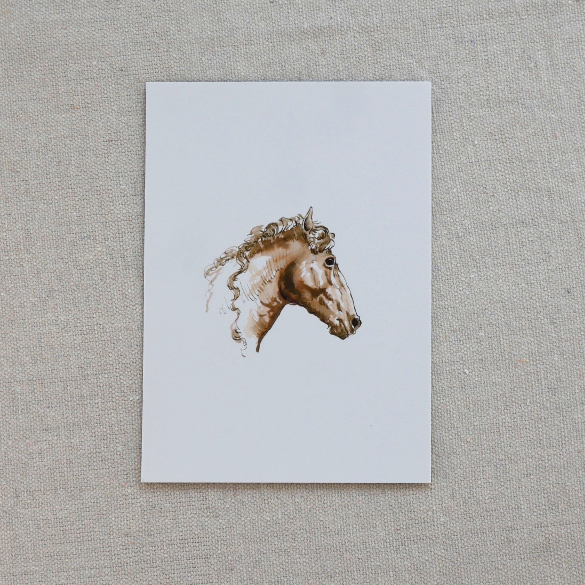 an ink portrait of a horse